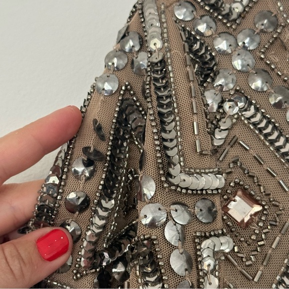 Adrianna Papell | Beaded Cocktail Dress | 14W - Picture 7 of 11